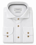 Profuomo Japanese Knitted overhemd wit — packshot op witte achtergrond