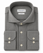 Profuomo Knitted overhemd grijs — packshot op witte achtergrond