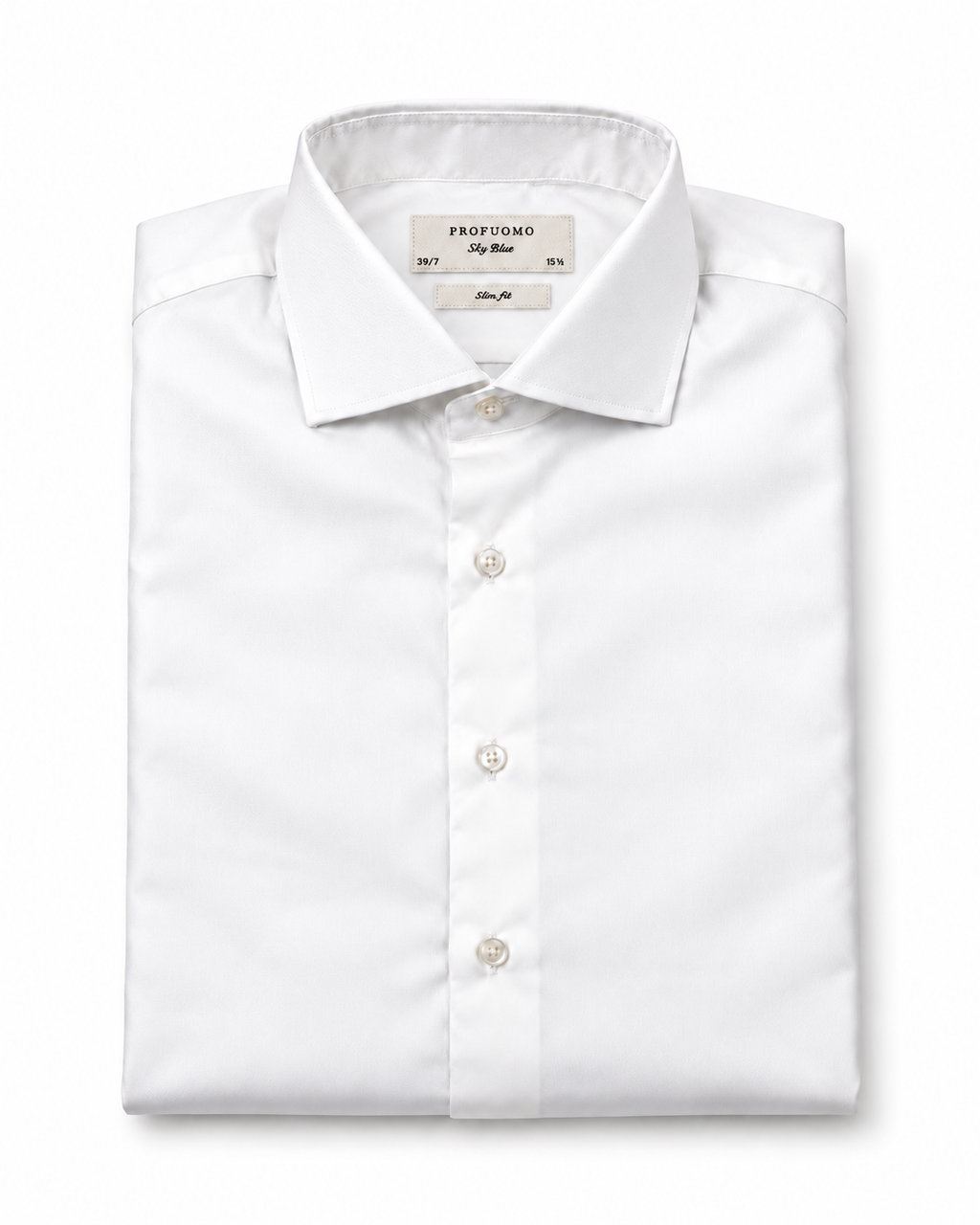 Slim-fit overhemd met extra lange mouw – packshot op witte achtergrond